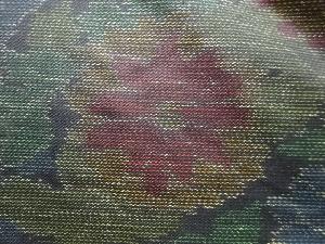 アンティーク　菊模様織り出し本場泥大島紬着物